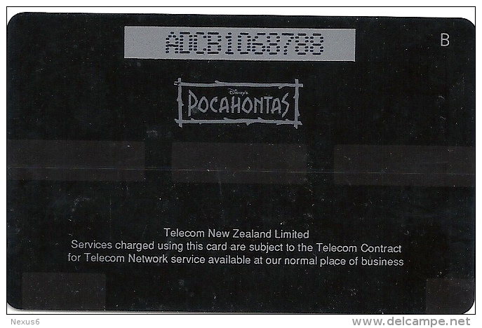 New Zealand - Pocahontas, Advertising Cards, ADCB, 12.620ex, 1995, Used - Nueva Zelanda