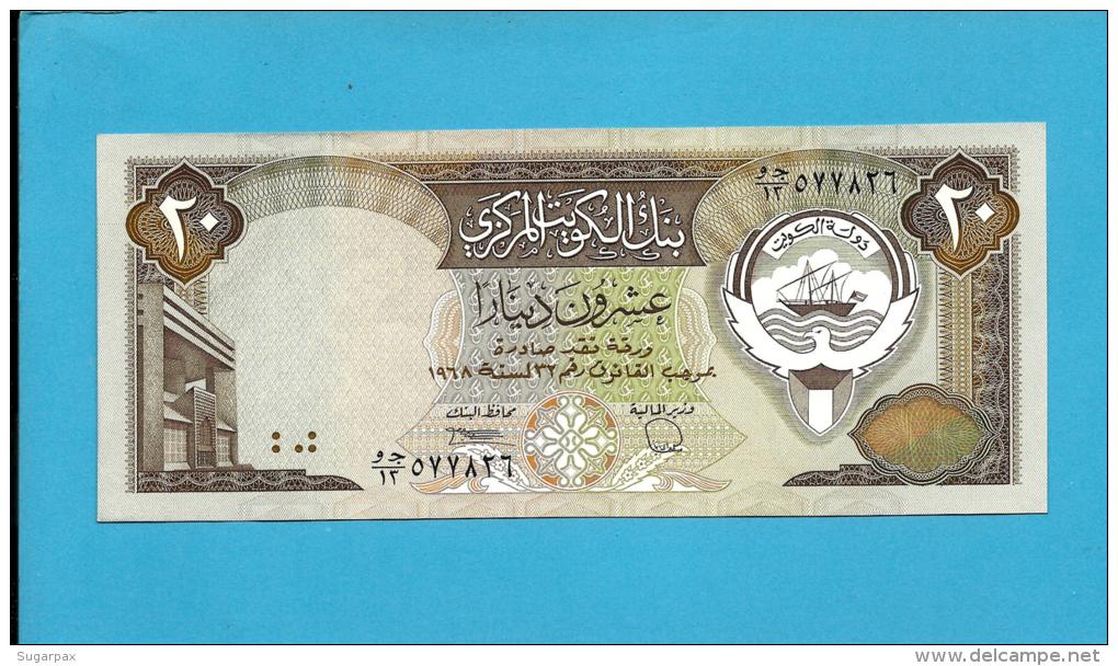 KUWAIT - 20 Dinars - ( 1986 - 91 ) - P 16.b - Sign. 6 - UNC. - Stolen By Iraqi Forces -Denominator / 11 -SEE Description - Koweït