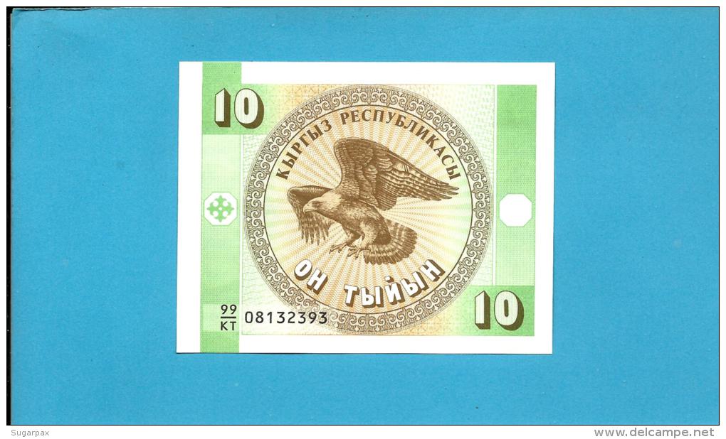 KYRGYZSTAN - 10 Tyiyn - ND ( 1993 ) - P 2 - UNC. - Série 99/KT - Bald Eagle - 2 Scans - Kirghizistan