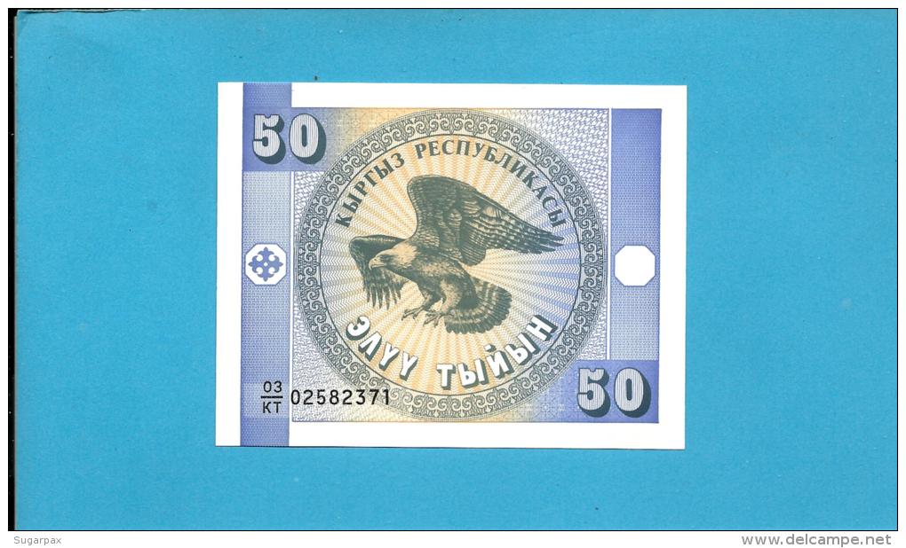 KYRGYZSTAN - 50 Tyiyn - ND ( 1993 ) - P 3 - UNC. - Série 03/KT - Bald Eagle - 2 Scans - Kirguistán