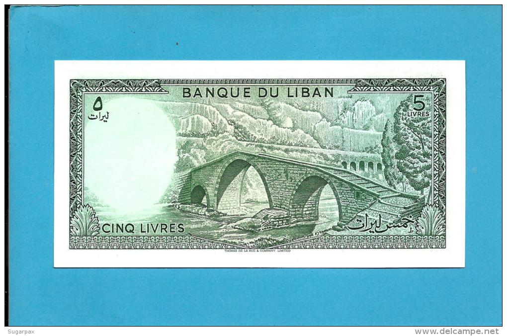 LEBANON - 5 LIVRES - 1986 - P 62.d - UNC. - 2 Scans - Libanon