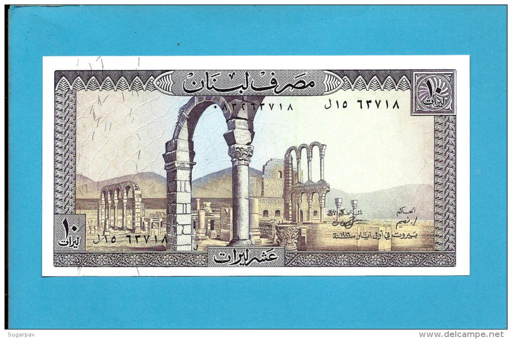 LEBANON - 10 LIVRES - 1986 - P 63.f - UNC. - 2 Scans - Libano