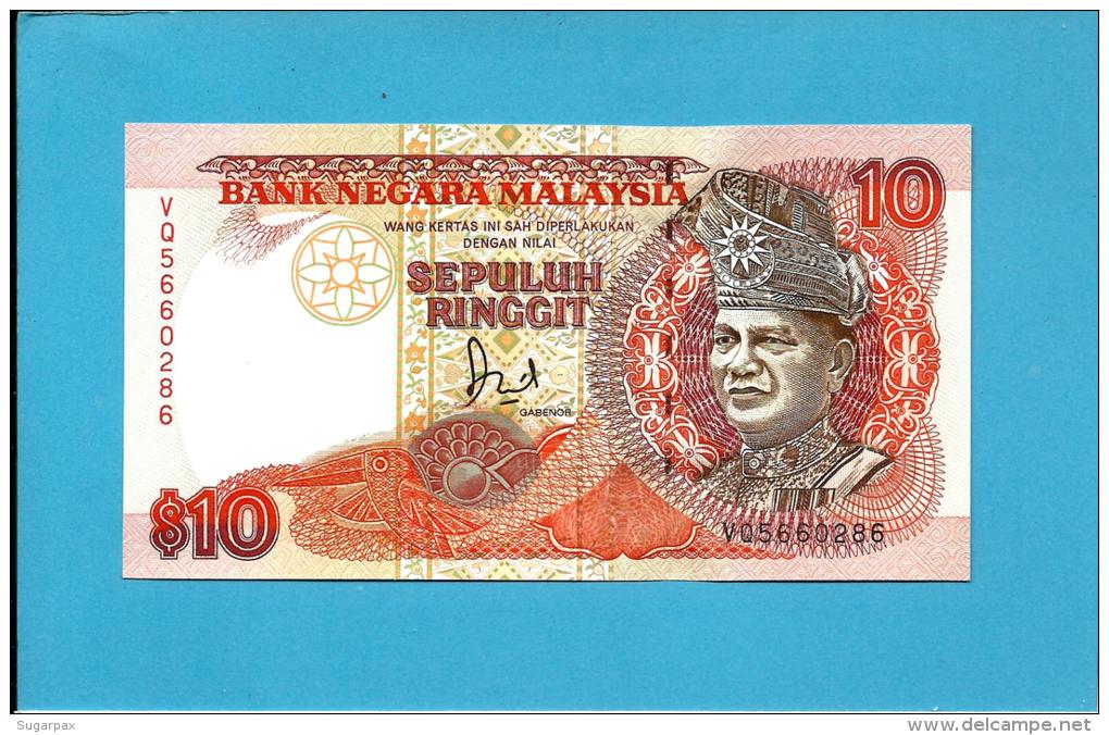 MALAYSIA - 10 RINGGIT -  ND (1989 ) - P 29A - UNC. -  Sign. Datuk Jaafar Hussein - Printer BABN - King T. A. Rahman - Malaysia