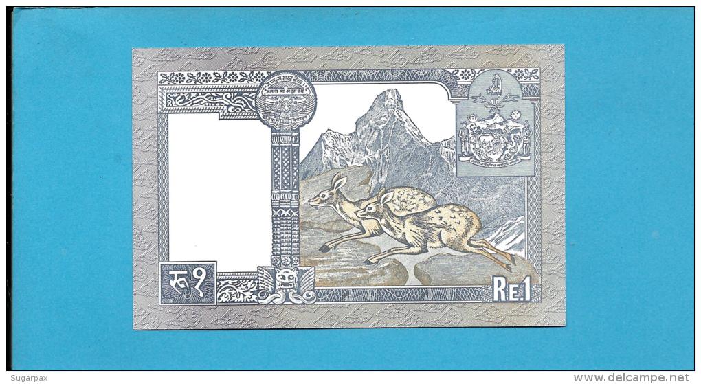 NEPAL - 1  Rupee - ND ( 1991 -  ) - P 37 - Sign. 12 - UNC. - King Birendra Bir Bikram - 2 Scans - Népal