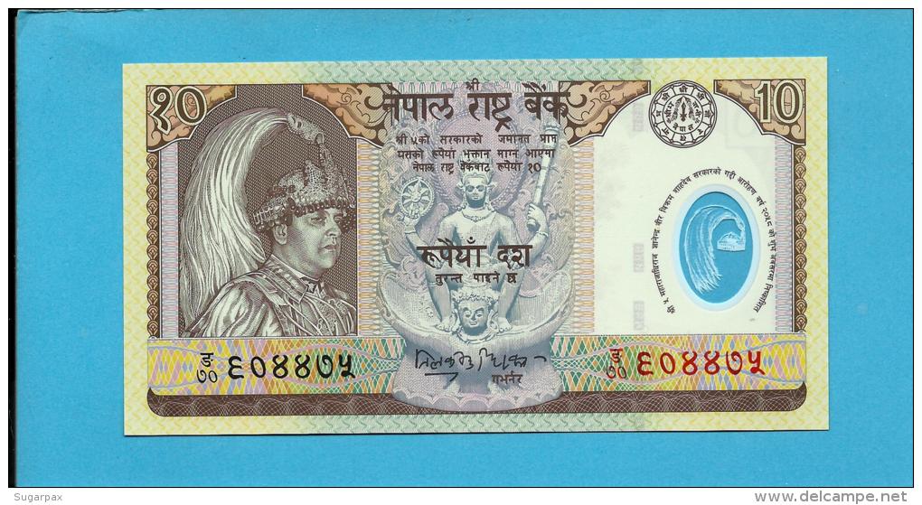 NEPAL - 10 Rupees - ND 30.9.2002 - P 45 - Sign. 15 - UNC. - Commemorative Issue - POLYMER -  King Gyanendra Bir Bikram - Nepal