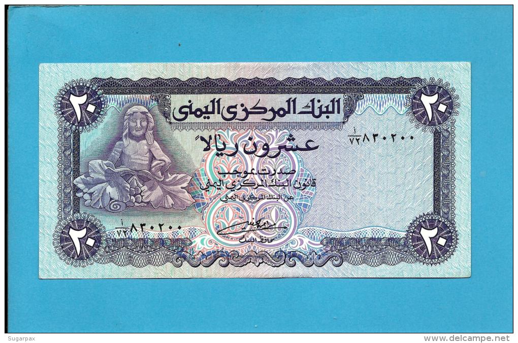 YEMEN ARAB REPUBLIC - 20 RIALS -  ND ( 1985 ) - P 19.b -  Sign. 8 - UNC. - Central Bank Of Yemen - 2 Scans - Yémen