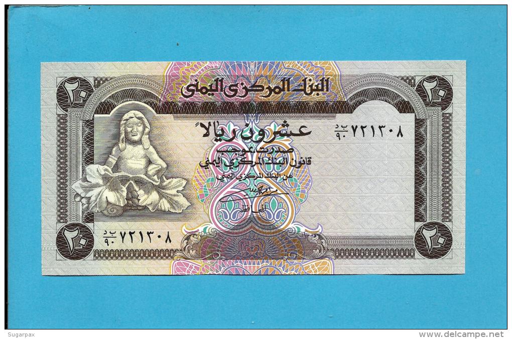 YEMEN ARAB REPUBLIC - 20 RIALS -  ND ( 1990 ) - P 26.b -  Sign. 8 - UNC. - Central Bank Of Yemen - 2 Scans - Yemen