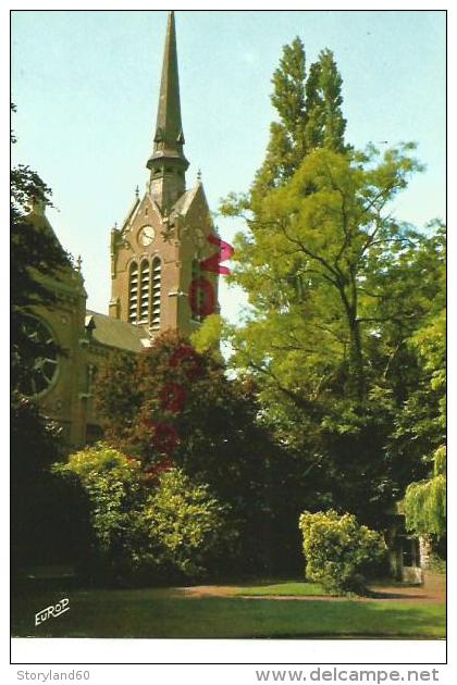 Cpm 62408 , Laventie L'église Vue Du Jardin Public - Laventie