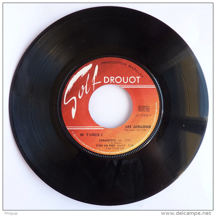 Disque Vinyle 45T LES AIGLONS - STALACTITE -  BARCLAY 71002 - 1963 BIEM - Rock