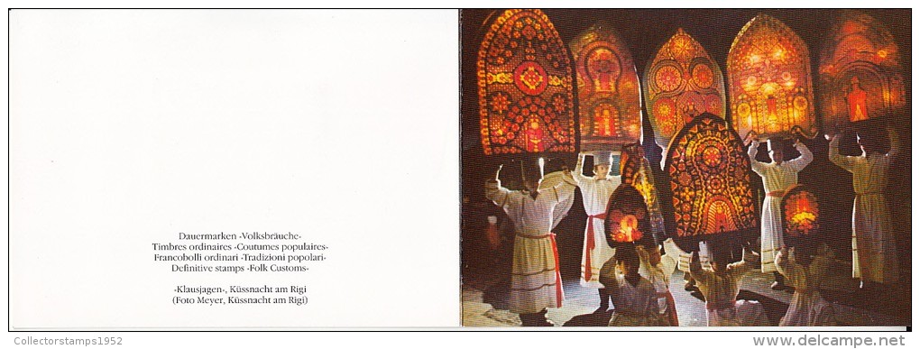 23495- KUSSNACHT ST NICHOLAS CHASE, CARNIVAL, HOLIDAY GREETINGS BOOKLET, 1984, SWITZERLAND - Carnets