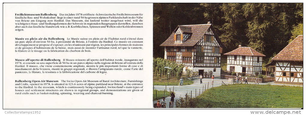 23497- BALLENBERG OPEN AIR MUSEUM, HOLIDAY GREETINGS BOOKLET, 1981, SWITZERLAND - Carnets