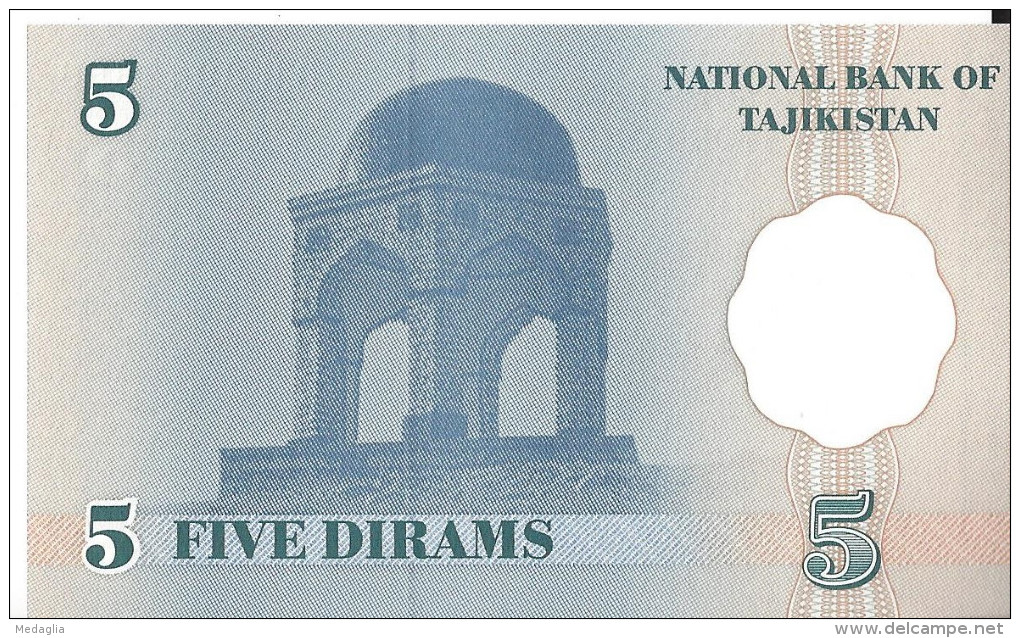 TADJIKISTAN - 5 Diram 1999 UNC - Tadschikistan