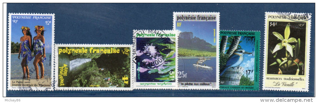 Polynésie Française--Lot De 6 Timbres Oblitérés En Très Bon état - Autres & Non Classés