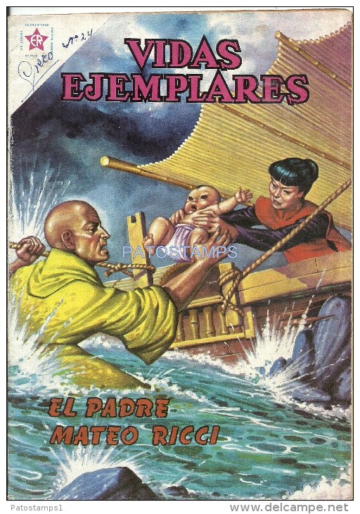 12497 MAGAZINE REVISTA MEXICANAS COMIC VIDAS EJEMPLARES EL PADRE MATEO RICCI Nº 98 AÑO 1961 ED ER NOVARO - Old Comic Books