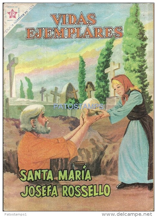 12499 MAGAZINE REVISTA MEXICANAS COMIC VIDAS EJEMPLARES SANTA MARIA JOSEFA ROSSELLO Nº 94 AÑO 1961 ED ER NOVARO - Cómics Antiguos