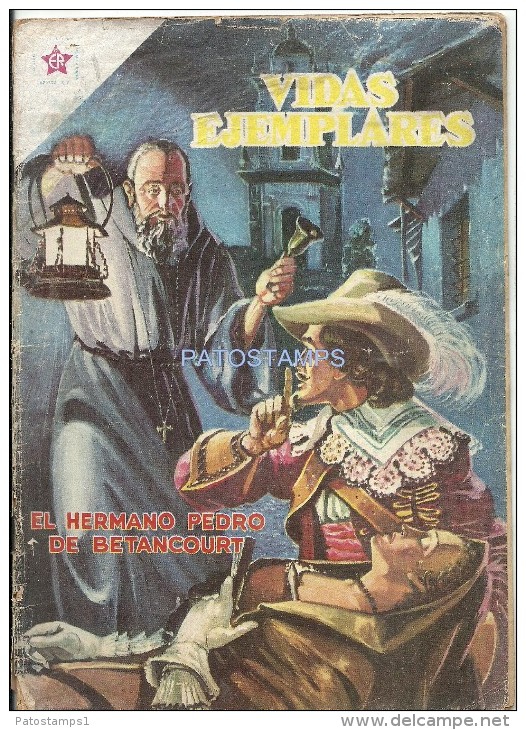 12504 MAGAZINE REVISTA MEXICANAS COMIC VIDAS EJEMPLARES EL HERMANO PEDRO DE BETANCOURT Nº 54 AÑO 1958 ED ER NOVARO - BD Anciens