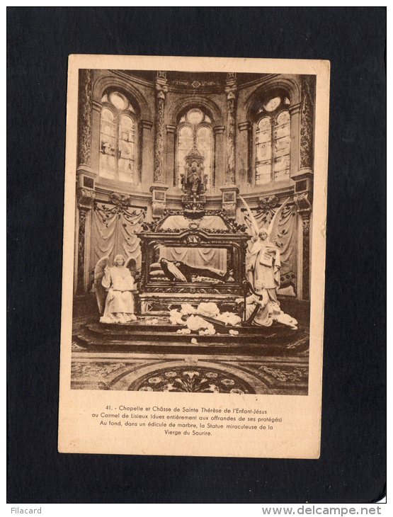 54915    Francia,   Chapelle Et Chasse De Sainte Therese De L"Enfant-Jesus Au Carmel De Lisieux,  VG  1937 - Lisieux