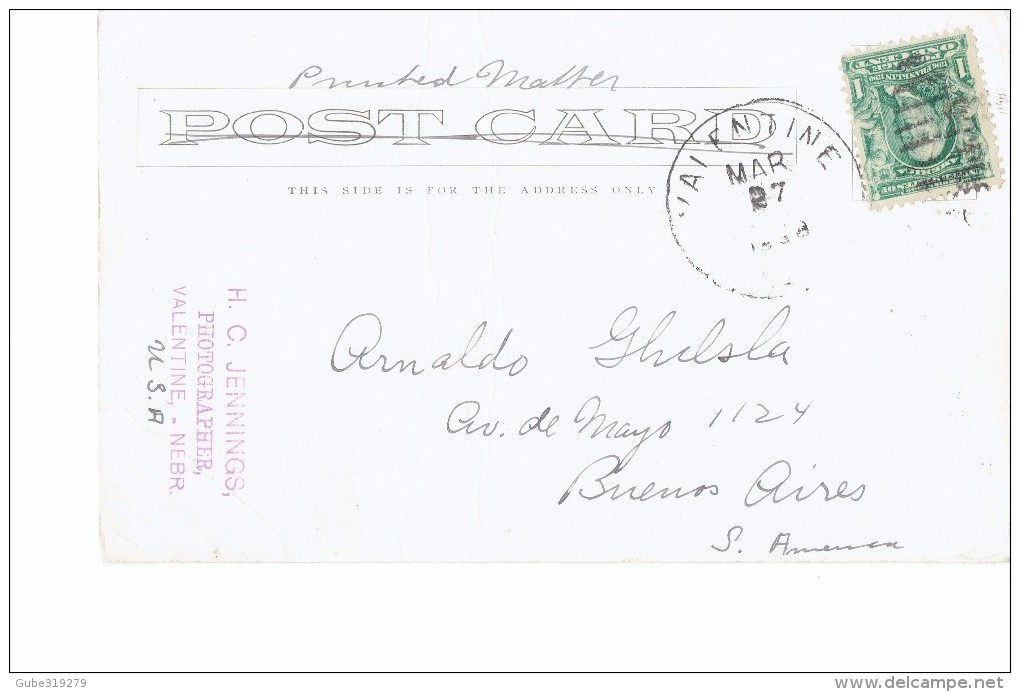 UNITED STATES 1906 - VINTAGE POSTCARD -NEBRASKA - OMAHA - NO. 4 - RESERVOIR SENT TO ARGENTINA W 1 ST OF  C POSTM VALENTI - Omaha