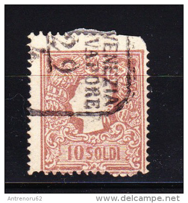 AUSTRIA-LOMBARDEI-VENETIEN-10- SOLDI-1858-USED-SEE-SCAN - Levant Autrichien