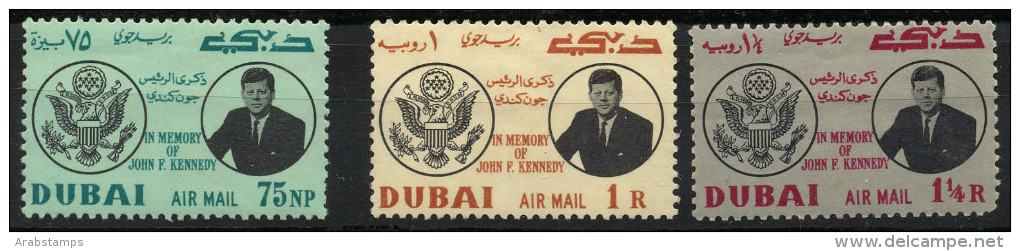 1964 DUBAI KENNEDY Complete Set 3 Values MLH   (Or Best Offer) - Dubai