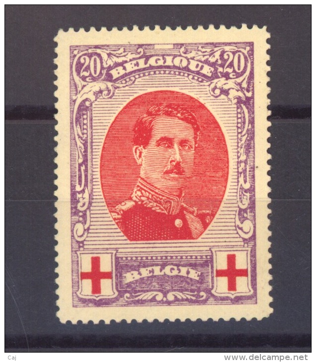 00237  -  Belgique  :   Yv  134  **  Dentelé 14 - 1918 Red Cross