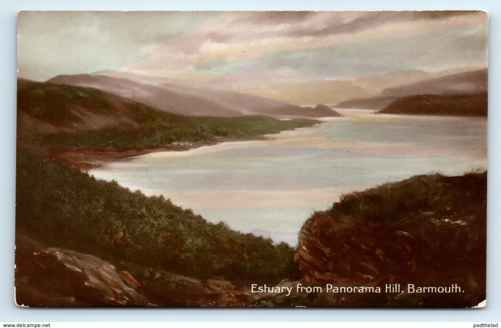 POSTCARD ESTUARY FROM PANORAMA HILL BARMOUTH NORTH WALES Dennis And Sons Unposted - Merionethshire