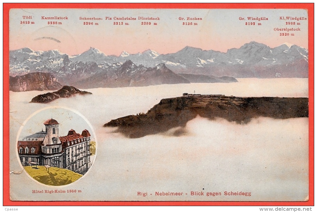 CPA Suisse RIGI (Hôtel Rigi-Kulm 1800 M) SZ Schwytz ° Edition Photoglob 01383 - Schwytz