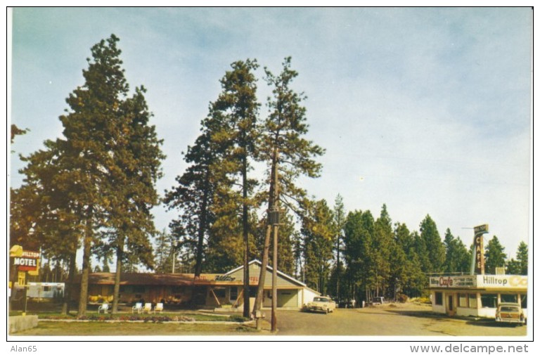 Spokane Washington, Hilltop Motel, Lodging, C1960s Vintage Postcard - Spokane