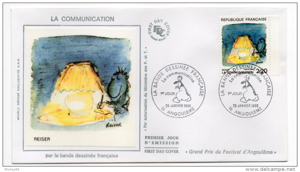 1988-LA COMMUNICATION Par La Bande Dessinée Française--REISER--cachet ANGOULEME-16 - 1980-1989