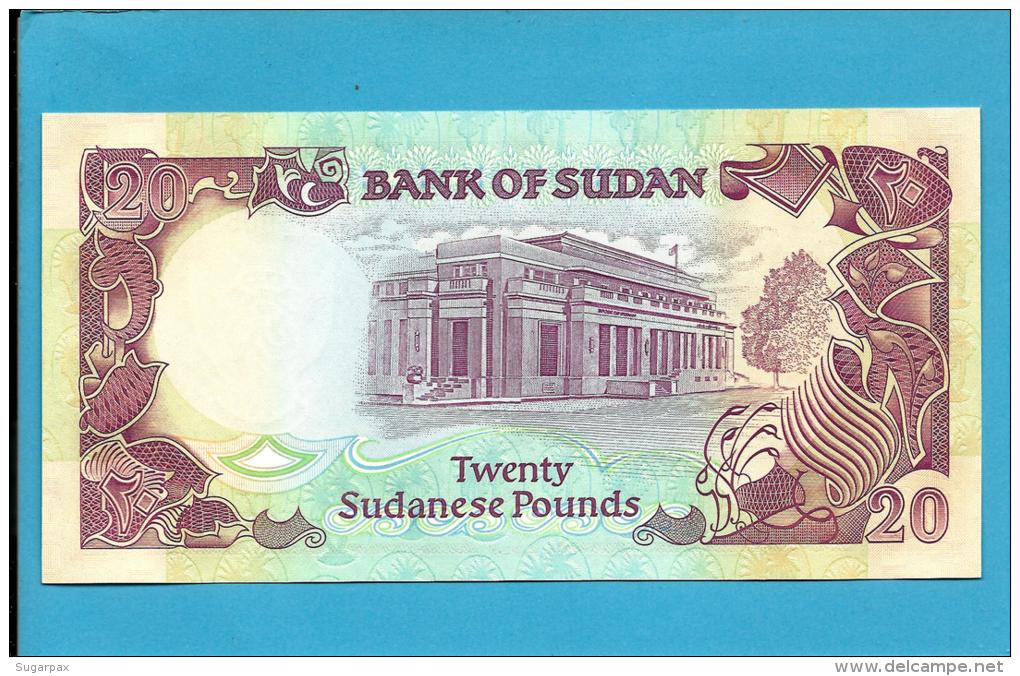 SUDAN - 20  SUDANESE POUNDS - 1991 - P 47 - UNC. - 2 Scans - Soudan