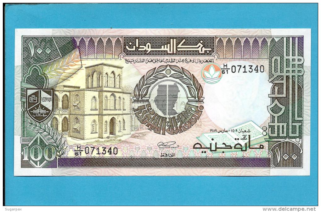 SUDAN - 100  SUDANESE POUNDS - 1989 - P 44.b - UNC. - 2 Scans - Soedan