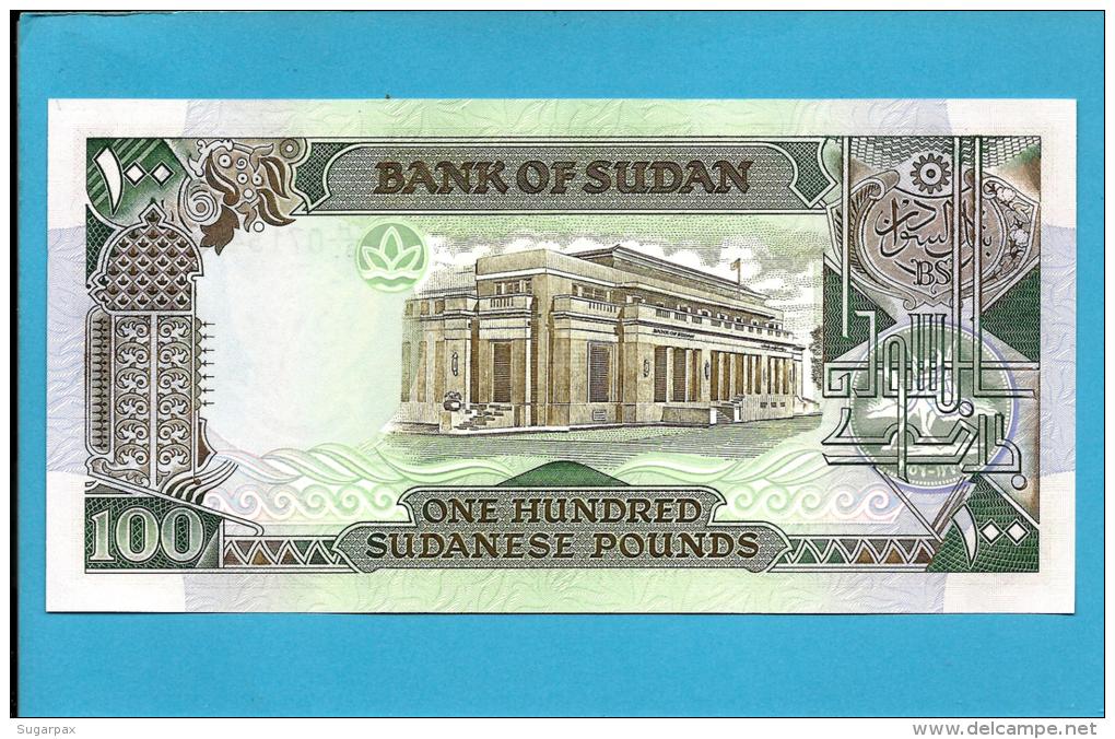 SUDAN - 100  SUDANESE POUNDS - 1989 - P 44.b - UNC. - 2 Scans - Soedan