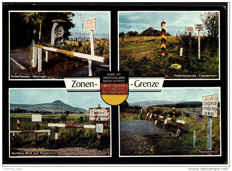 Zonengrenze An Der Rhön  -  Eussenhausen  -  Meiningen  -  Frankenheim  -  Theoba  -  Ansichtskarte Ca.1980   (4652) - Rhön