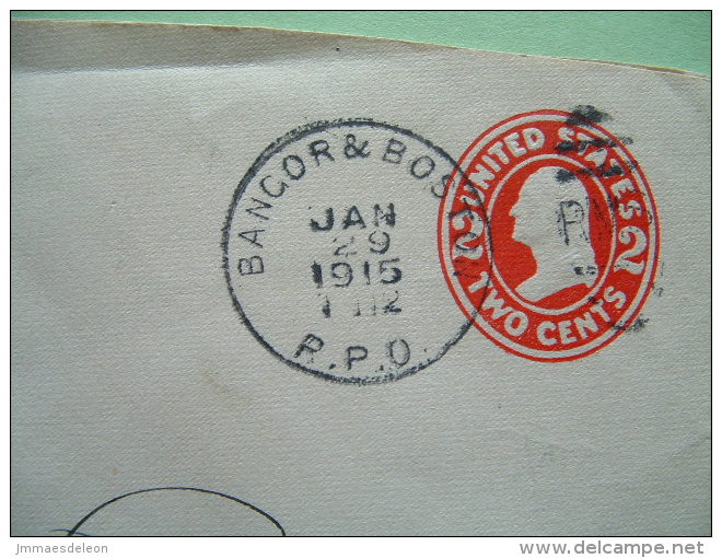 USA 1915 Stationery To Worcester - Washington - 1901-20