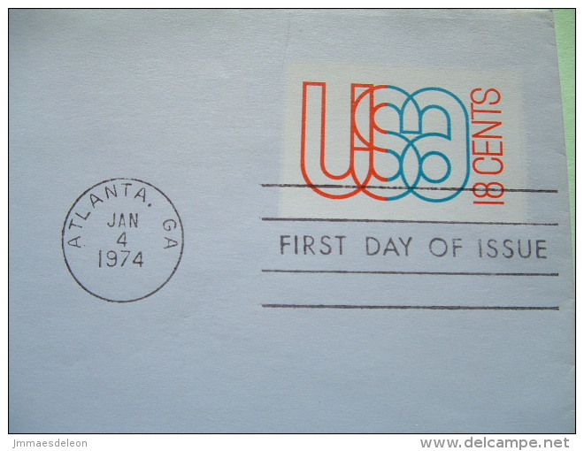 USA 1974 FDC Stationery Plane Globe Map - 1961-80