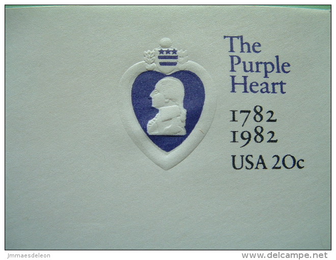 USA 1982 Stationery - Unused - Purple Heart (U603) - 1981-00