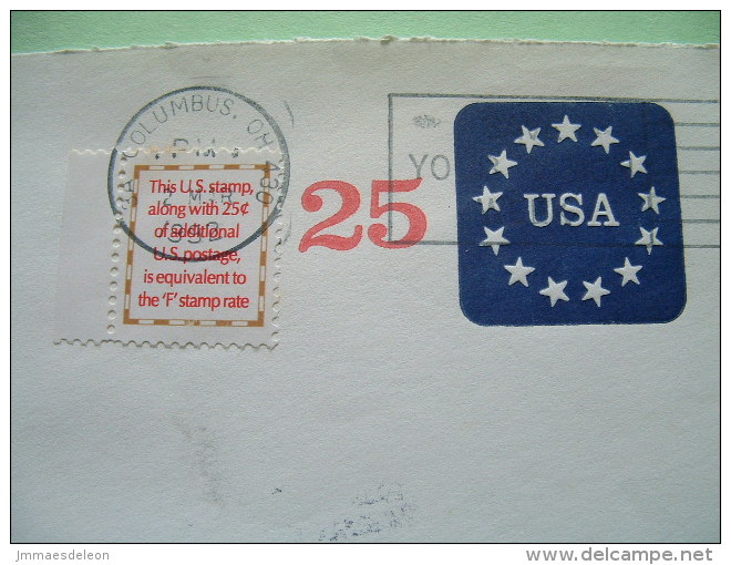 USA 1992 Stationery To Fairfax - Stars 25c - Stamp To Have Equivalent To F Postage - 1981-00