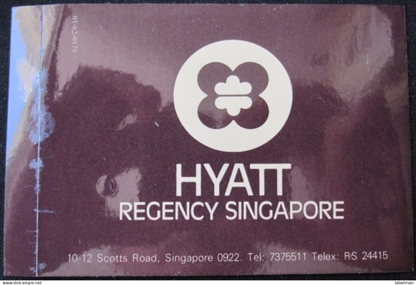 HOTEL MOTEL INN MOTOR HOUSE PENSION HYATT REGENCY SINGAPORE MALAYSIA TAG STICKER LUGGAGE LABEL ETIQUETTE AUFKLEBER - Hotel Labels