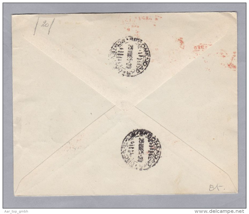 URUGUAY 1925-08-11 Florida-Uruguay R-Flugpost Brief - Uruguay