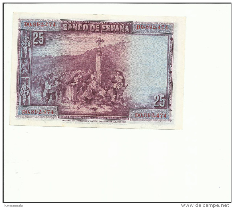 BILLETE 25 PESETAS 1928 - 1-2-5-25 Pesetas