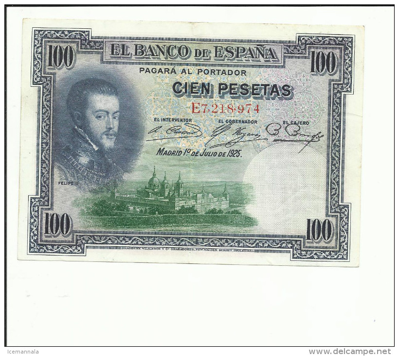 BILLETE 100 PESETAS 1925 - 100 Pesetas