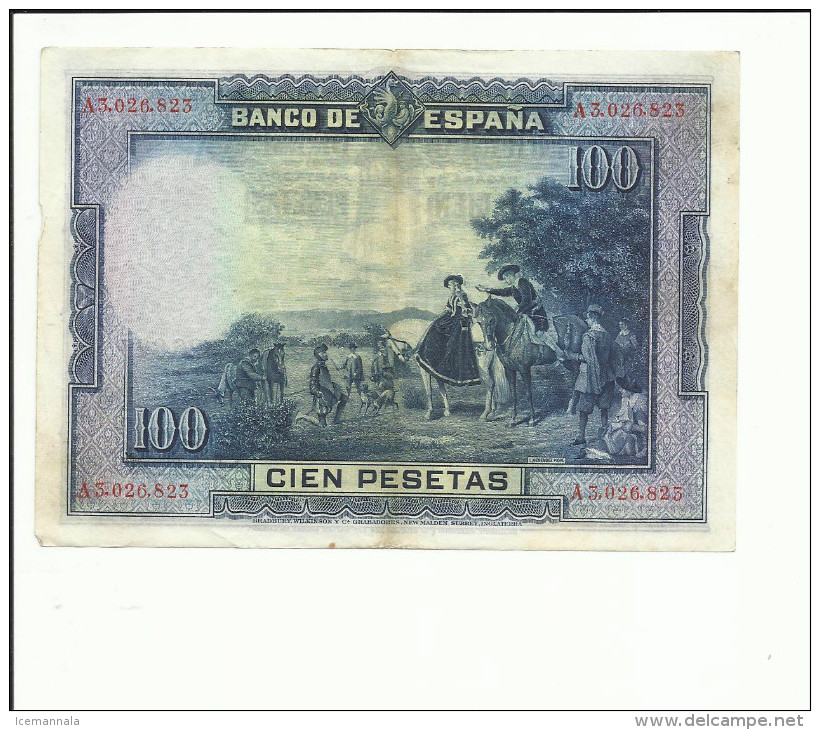 BILLETE 100 PESETAS 1928 - 100 Pesetas