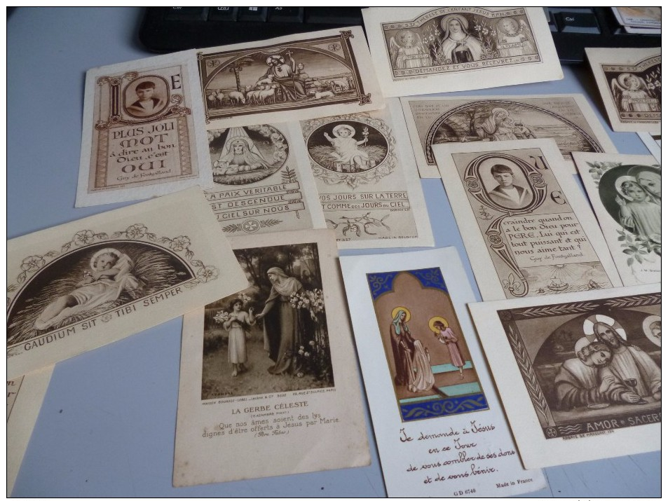 Lot De 65  Images Pieuses De Religion Et Communions  + Cartes Mortuaires - Religion & Esotérisme