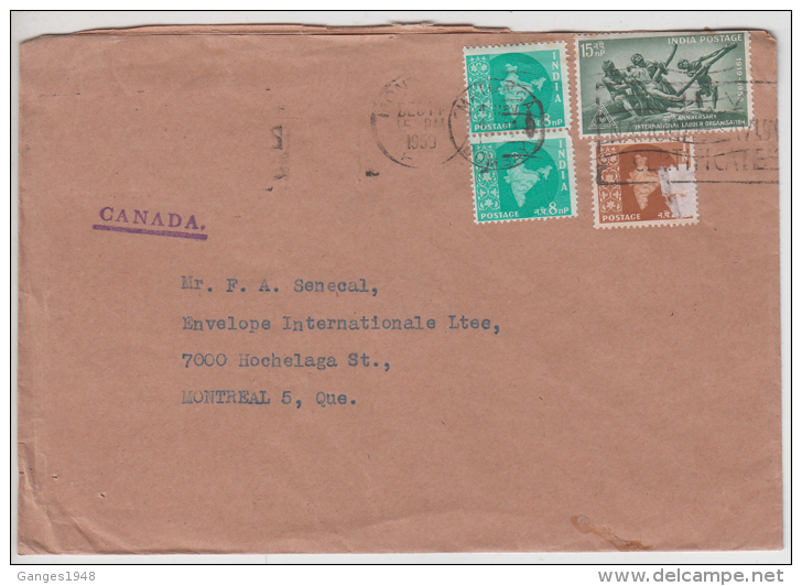 India  1959  I.L.O.   Stamp  ON Cover   # 85114  Inde  Indien - Covers & Documents