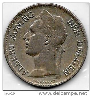 50 Centimes  Albert I  1921 FL Congo-Belge  Belle Qualité - 1910-1934: Albert I