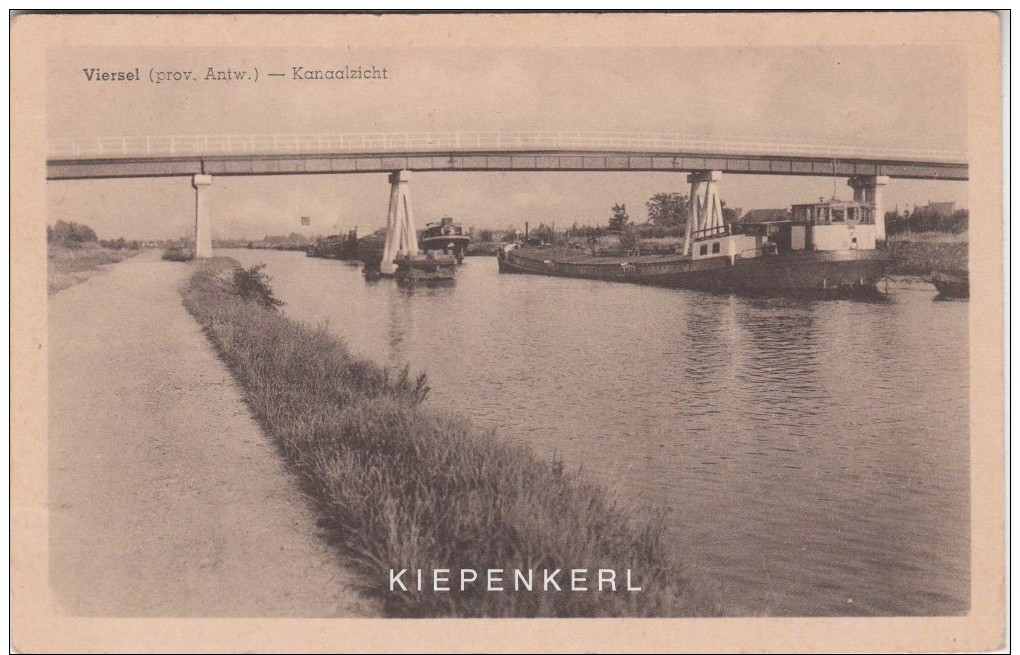 VIERSEL - KANAALZICHT ALBERTKANAAL EN GROTE BRUG / ANIMATIE BINNENSCHEPEN - Zandhoven