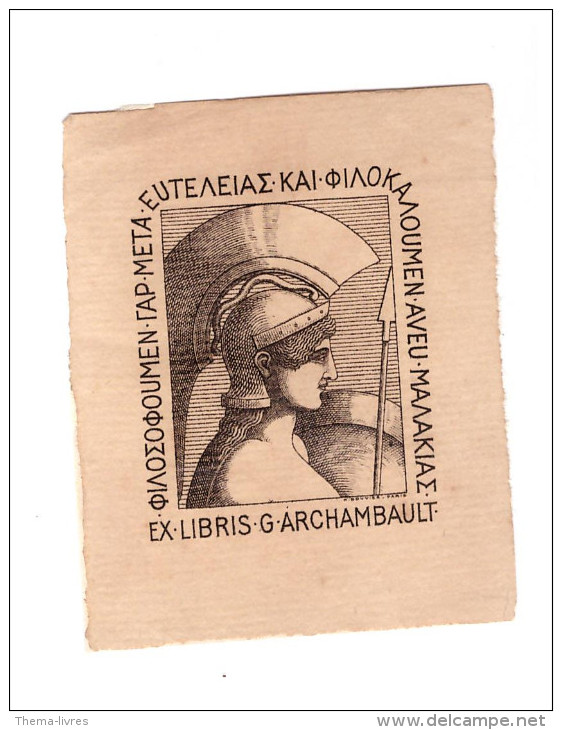 Ex Libris G ARCHAMBAULT (PPP1115) - Exlibris
