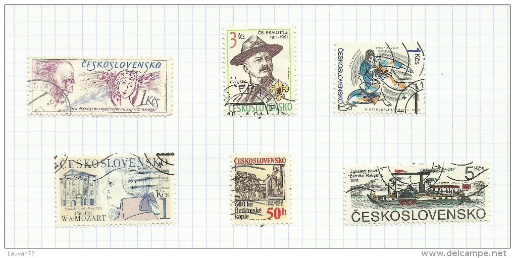 Tchécoslovaquie N°2873 à 2878 Et 2907 à 2911, 2914, 2915 Cote 3.20 Euros - Usados