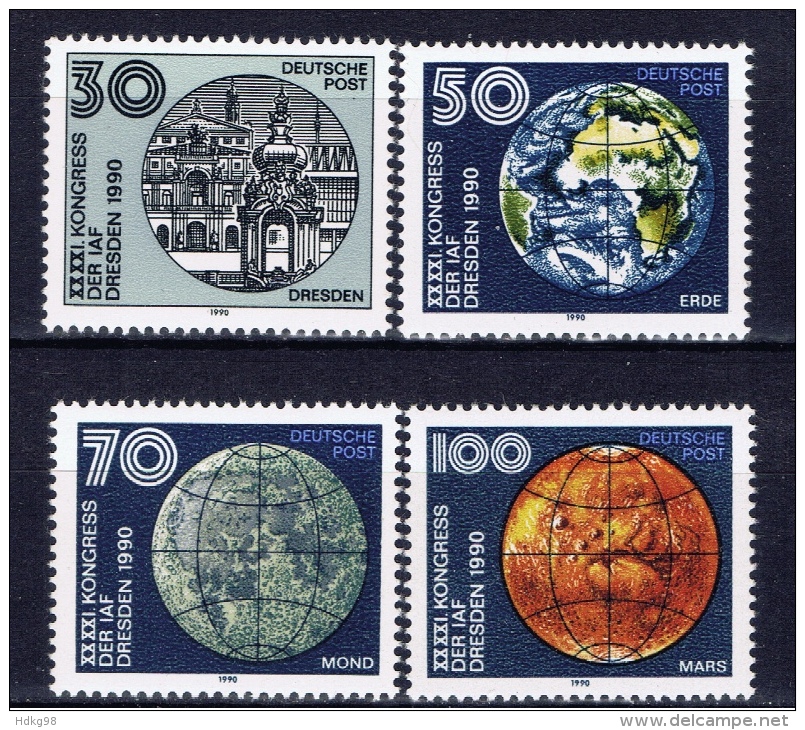 DDR+ 1990 Mi 3360-63 3364-65 Mnh Astronautische Föderation, H. Schliemann - Neufs