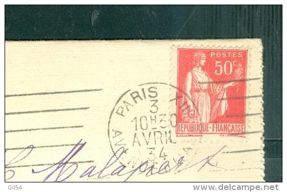 Yvert N°283  Sur Lac Oblitéré Paris XIII Avenue D'italie En 1934 Dreyfuss  A13205  - Malb5411 - 1932-39 Paix